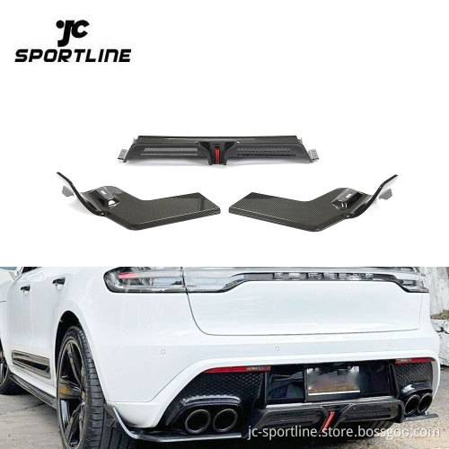 Dry Carbon Fiber Rear Bumper Diffuser for Porsche Macan 2022-2023